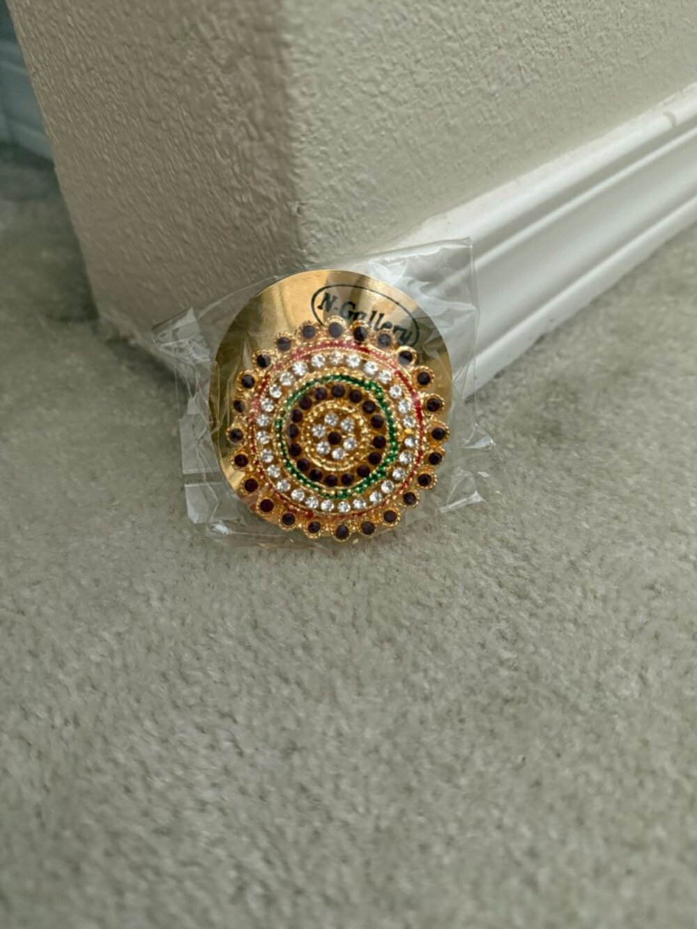 Traditional Indian Kundan Hair Brooch Pin